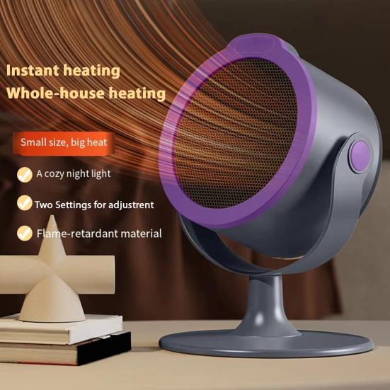 Încălzitor portabil de birou 220V Economie de energie Dispozitiv cu încălzire rapidă Mini încălzitor cu oscilație 360 grade și protecție la supraîncălzire