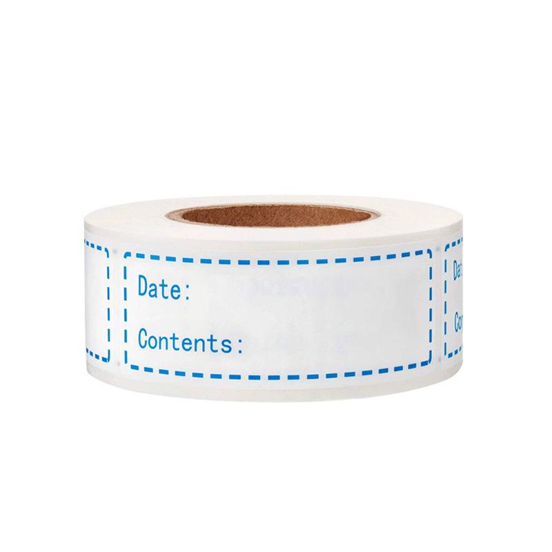 125Pcs/Roll Food Freezer Labels Stickers 1x3 Inch Self-Adhesive Storage Refrigerator Food Date Labels Easy Clean No Residue