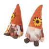 2 Pcs Sunflower Gnomes Decorations Cute Dwarf Figurines Handmade Plush Stuffed Gnomes for Holiday Fe