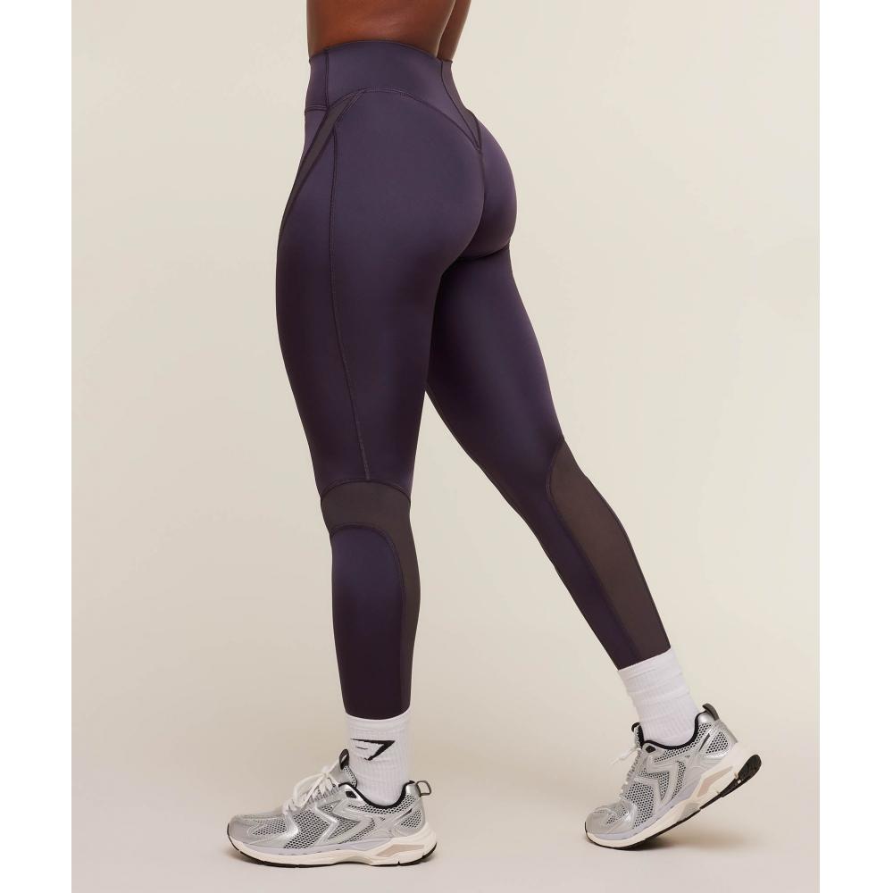 Gymshark Mesh Panel Legging Midnight Purple B4b8d Pcdy