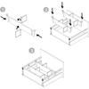 Emuca Kit d'accessoires de séparation pour intérieurs de tiroirs Vertex-Concept, largeur 900mm, Aluminium et Plastique, Gris