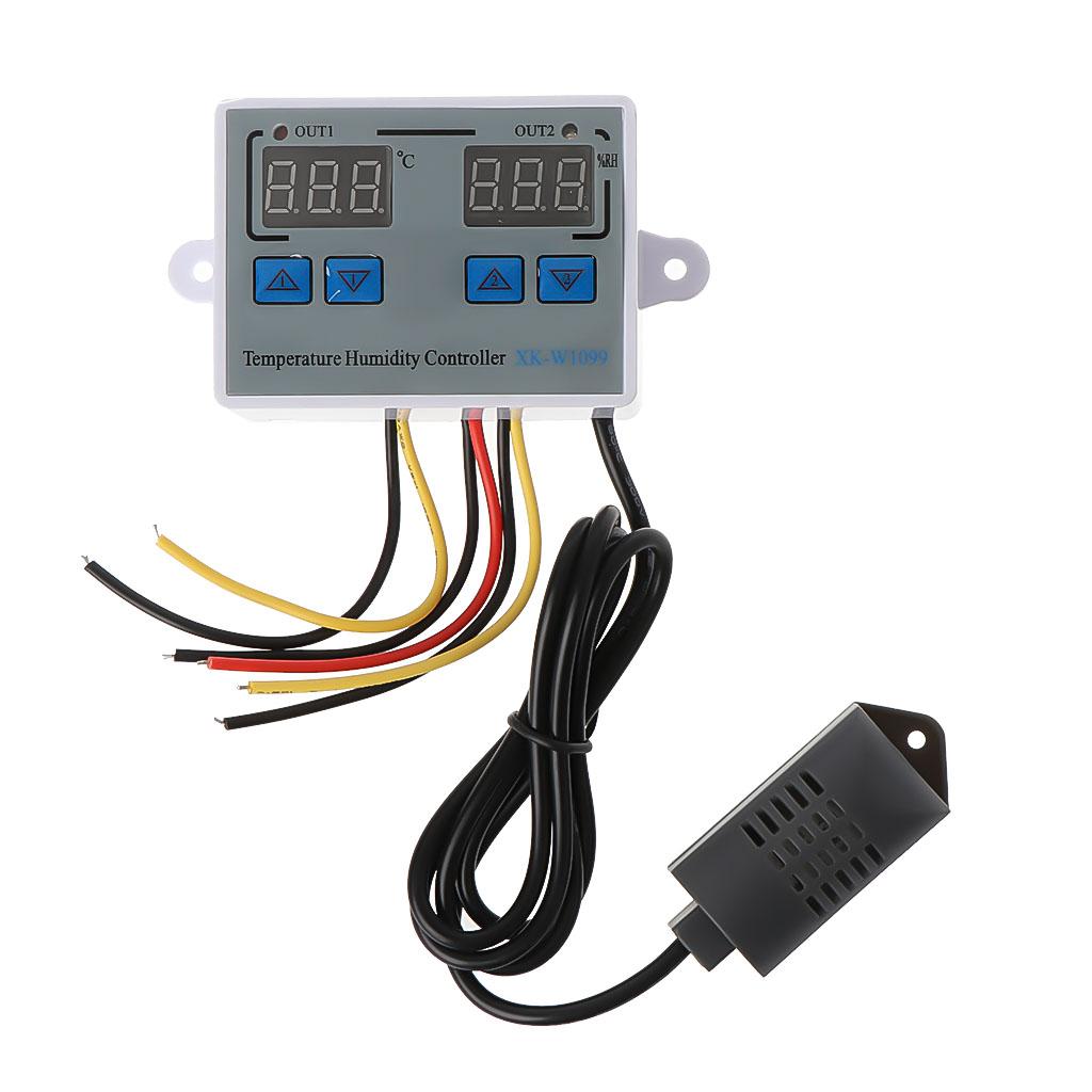 Temperature Humidity Controller with Temperature Humidity Sensor Digital Temperature Humidity Meter Egg Incubator 10A