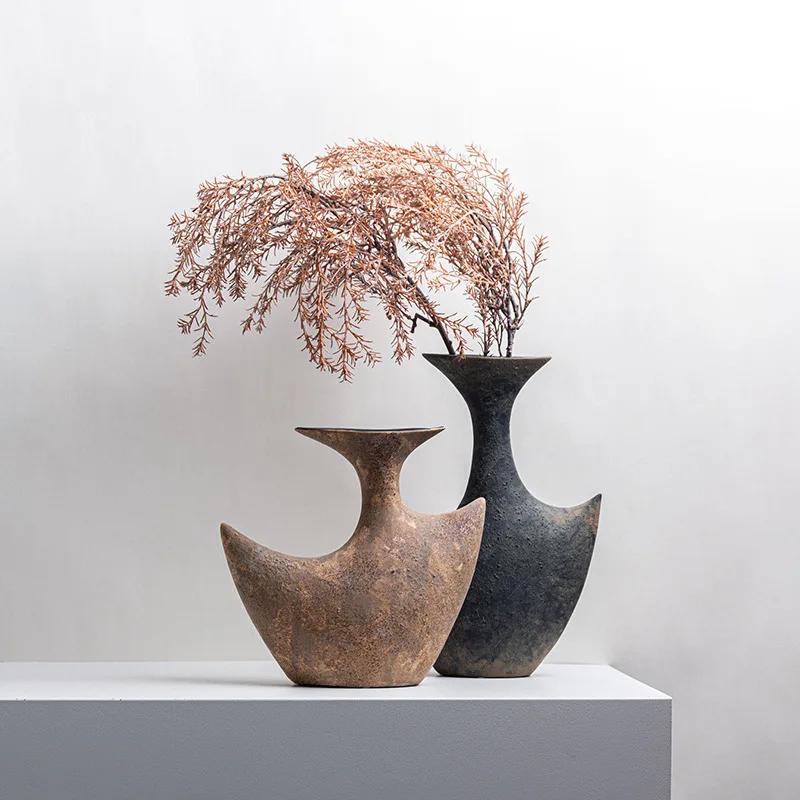 Kreative Keramikvase Abstrakte Geometrische Radiane Blumenvase Blumenarrangement Zubehör Keramik Handwerk Heimdekoration