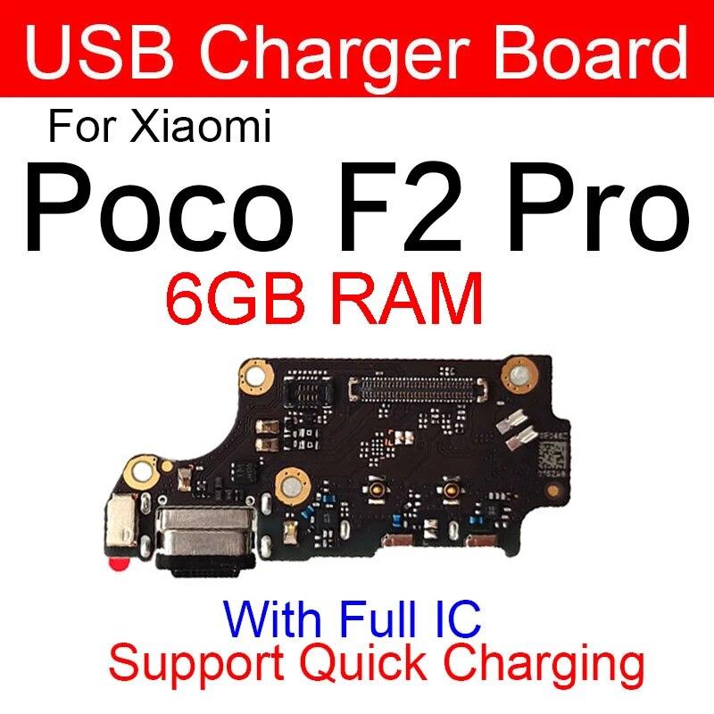 USB Chargng Dock Port Connector Board Flex Cable With Microphone For Xiaomi Mi Poco F1 F2 Pro Poco X3 X2 C3 Mi Play Repair Parts