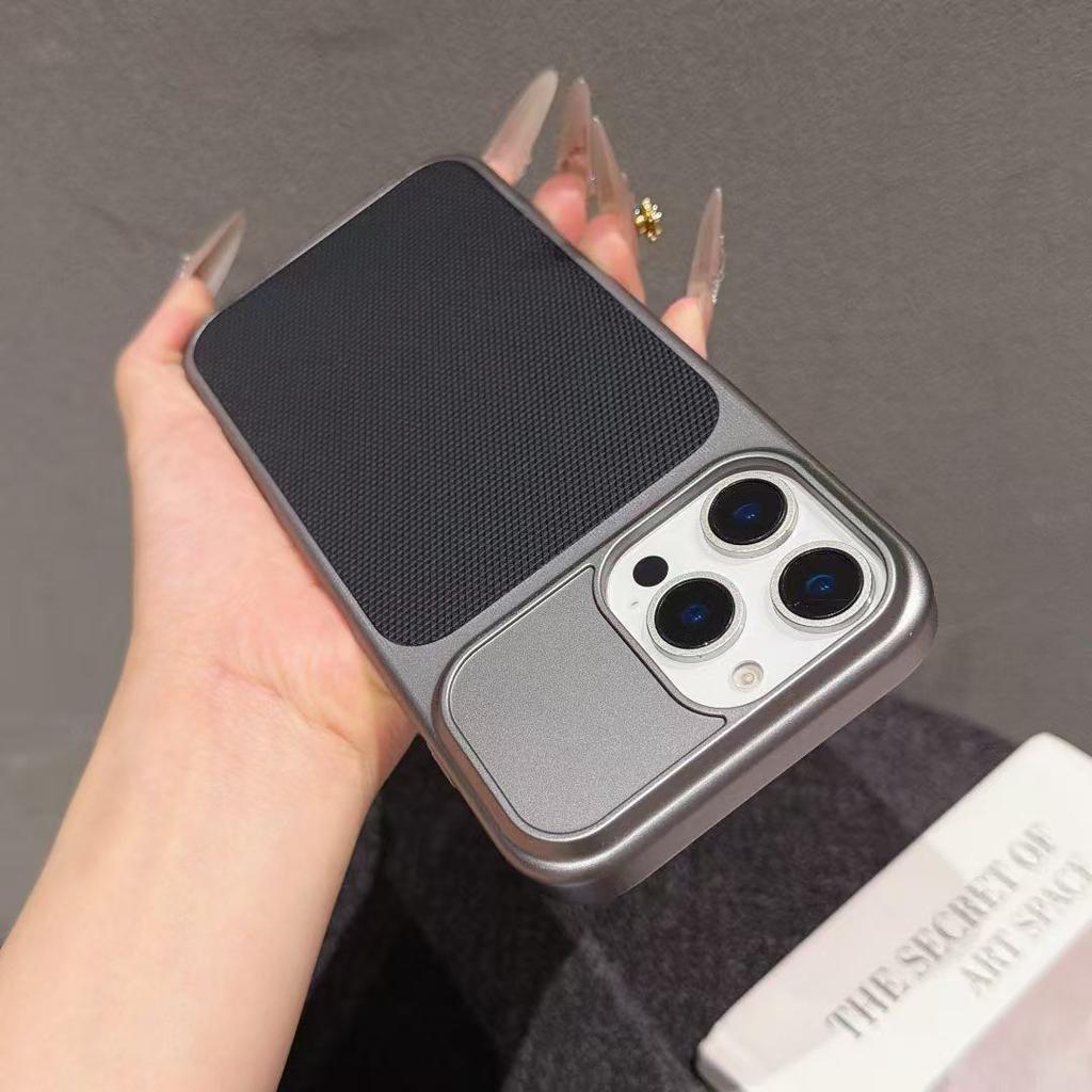 Electroplated Mobile Phone Case Technology Pattern Is Suitable for Second Change iPhone17 Leather Mobile Phone Case Apple 16promax Protective Case