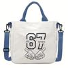 Steal a Brainrot 67 Printed Student Crossbody Bag Casual Canvas Shoulder Bags