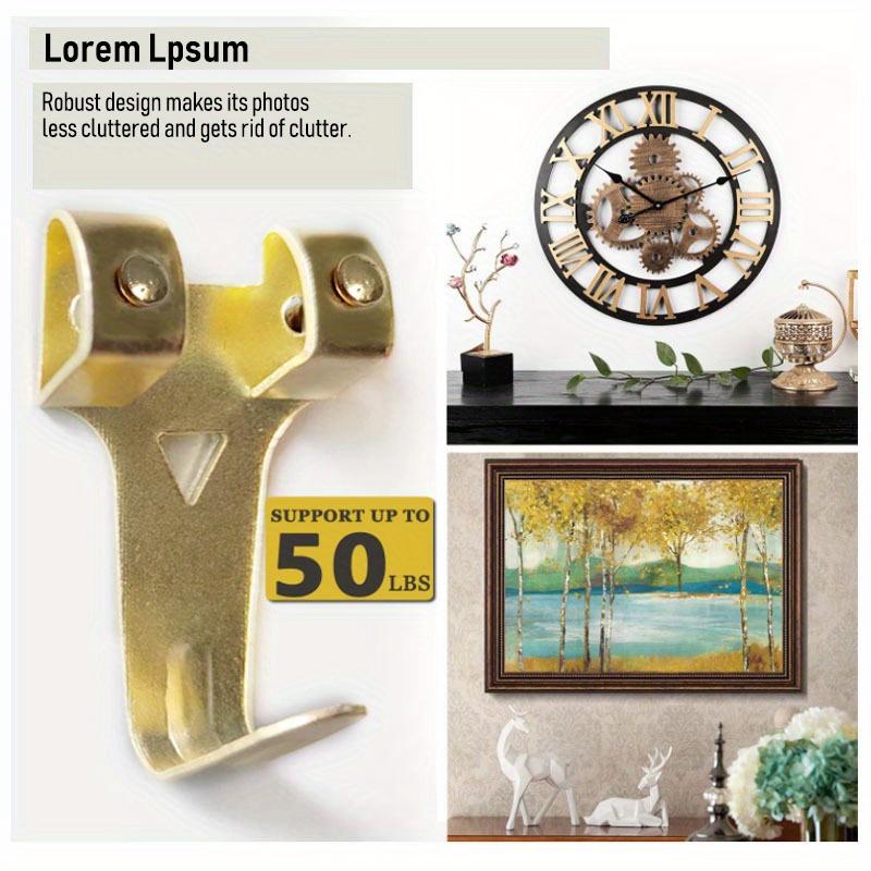 1 Set Metal Reinforced Picture Frame Hook Combination Box Photo Hanging Piece Picture Frame Accessories