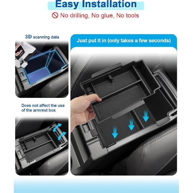 2 Layer-2024 2025 2026 Crosstrek Center Console Organizer For Subaru Crosstrek (Base/Premium/Sport/Limited/Wildernes),Durable ABS 2025
