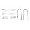 Double Antenna Mast Clamp Kit Iron V Jaw Block with U Bolts Mast To Mast Mount Bracket Kit for Outdoor Antenna B