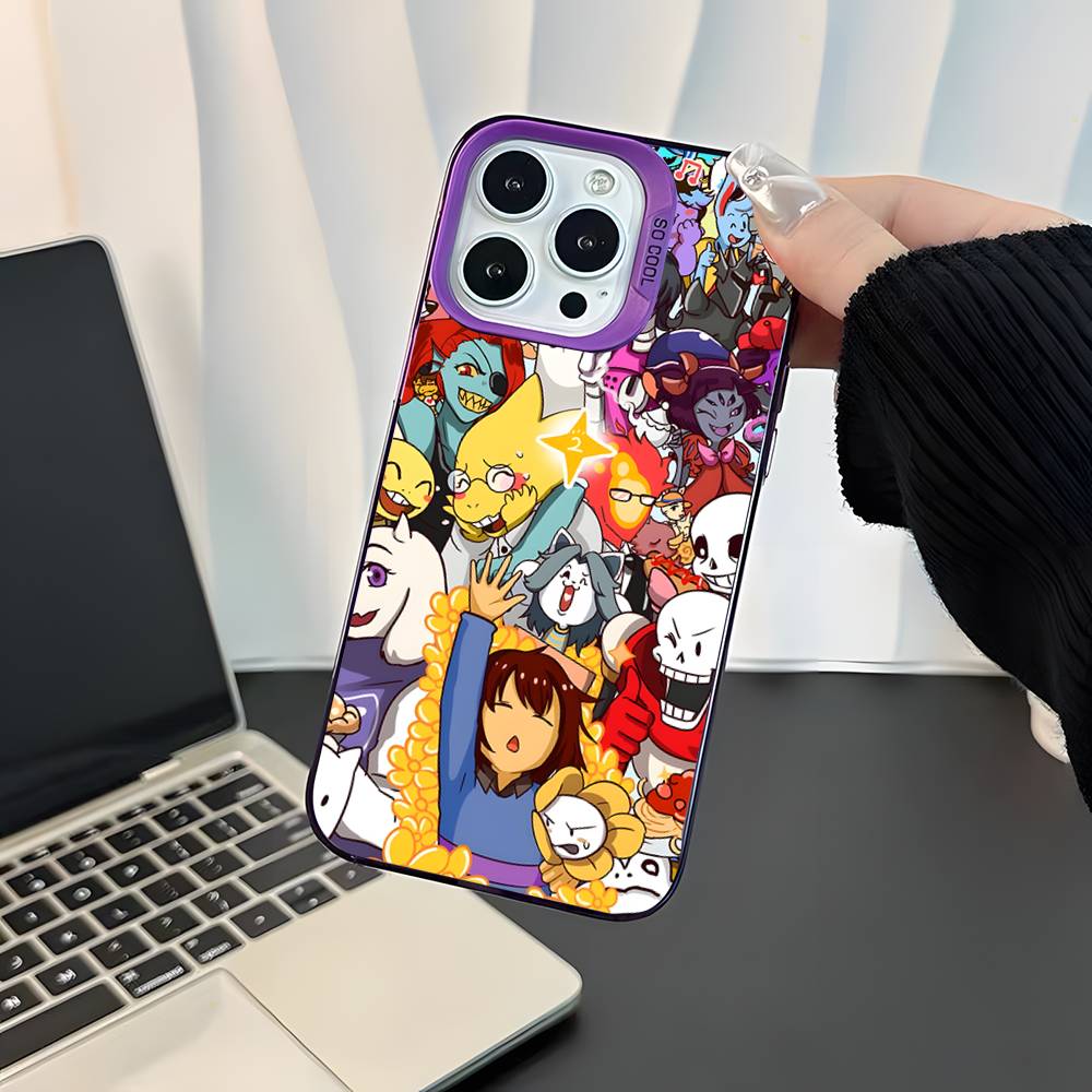 Game U-Undertale-es Phone Case For iPhone 17,16,15,14,13,12,11,Pro,XS,Max,Plus,Mini,SE4,E Purple Matte Shockproof Cover