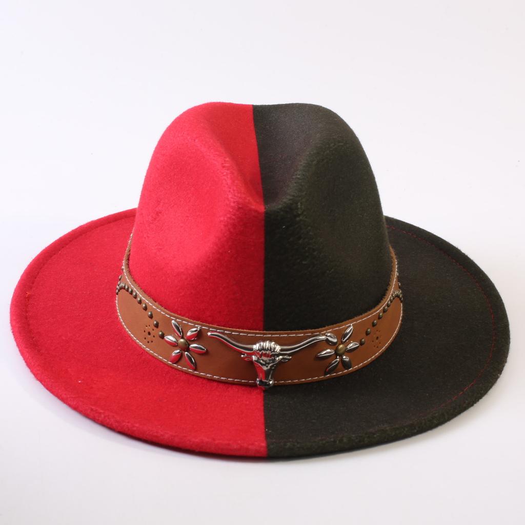 Popular European and American Classic Double-color Wide-brimmed Top Hat Men's and Women's Fashion OL Style Cowboy Hat Jazz Hat