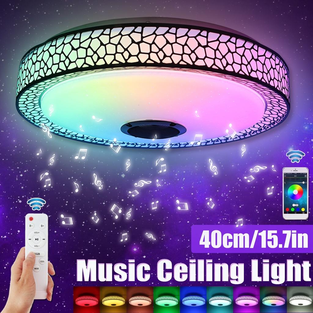 Modern RGB Dimmable LED Ceiling Light Remote APP Control Bluetooth Speaker Music Light 100-265V Bedroom Home Smart Ceiling Lamp 300W
