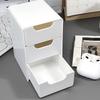 3-stöckige Kunststoff-Kosmetik-Aufbewahrungsbox Organizer mit Schubladen Multifunktionale Arbeitsplatten-Aufbewahrung für Schmuck Bürobedarf