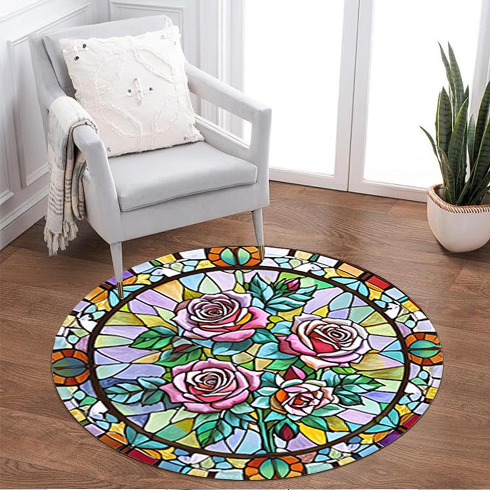 1pc home carpet colorful tulip design rug non slip office decor gift living room bedroom