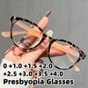 Retro Round-Frame Anti-Blue Light Reading Glasses for Women Fashionable High-Definition Presbyopia Eyewear Diopter 0 To +4.0