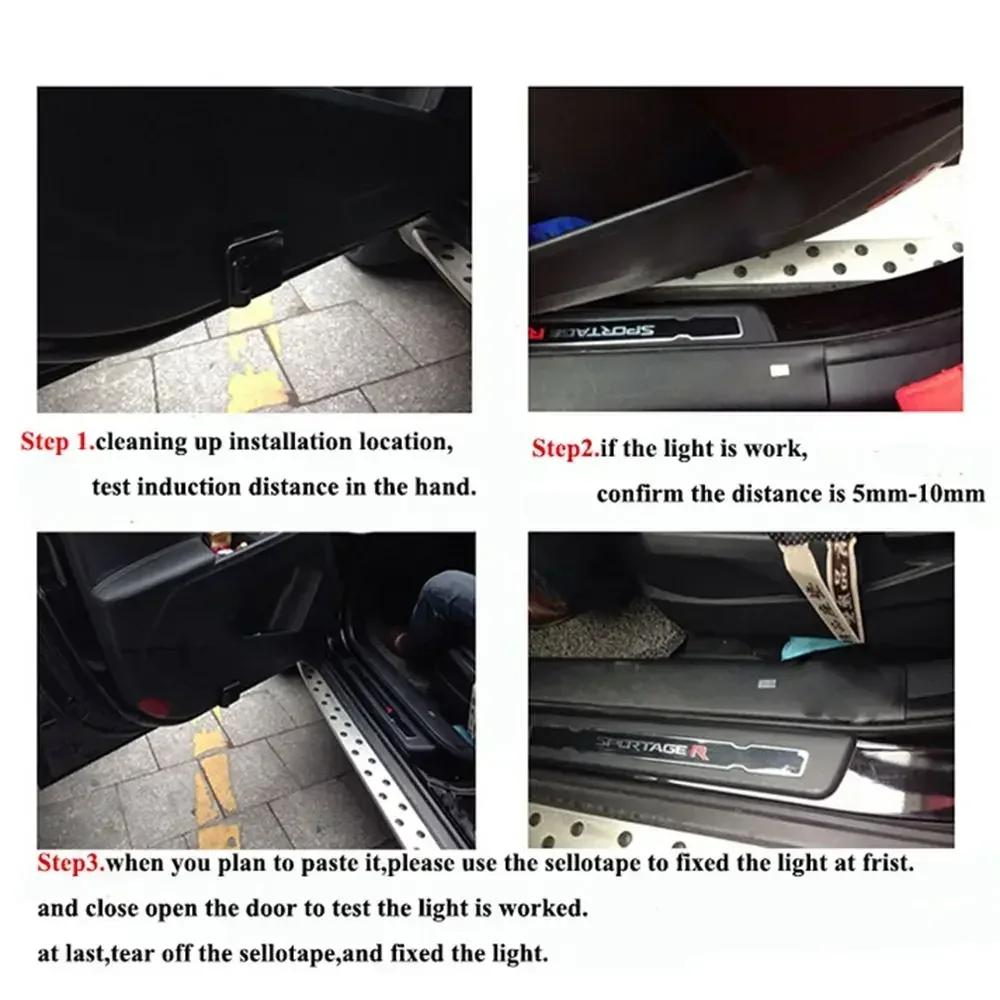 2 stk trådløse billykter flaggermuslogo dørdekor skygge LED velkomst laserprojektorlamper bilinteriørlys tilbehør pynt