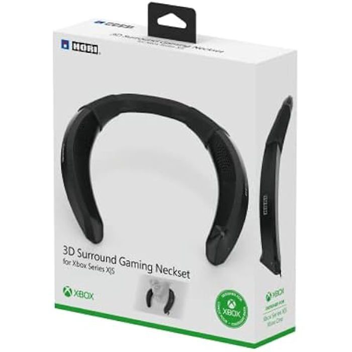 Hori neckset gaming son 3d surround haut-parleur portable avec chat vocal conçu pour xbox series x/s - licence officielle microsoft