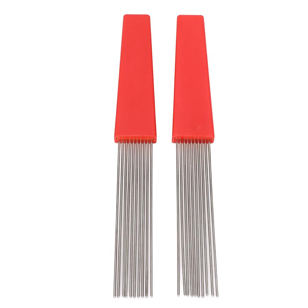 2PCS Guiro Scraper Brush Ergonomic Design Plastic and Stainless Steel Latin Percussion Comb Style Scraper Brush