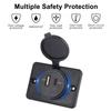For Car Marine Boat RV Auto Accessory Car USB Port Charger Socket Adapter LED Light Car Charger QC3.0+PD 12V/24V Waterproof