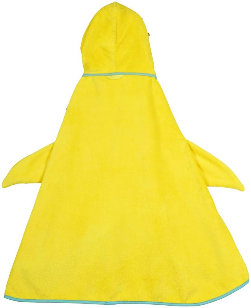 Skater Baby Shark Hooded Bath 108cm x 92cm Poncho, Moisture-Wicking, Quick-Drying, (BPO1-A)