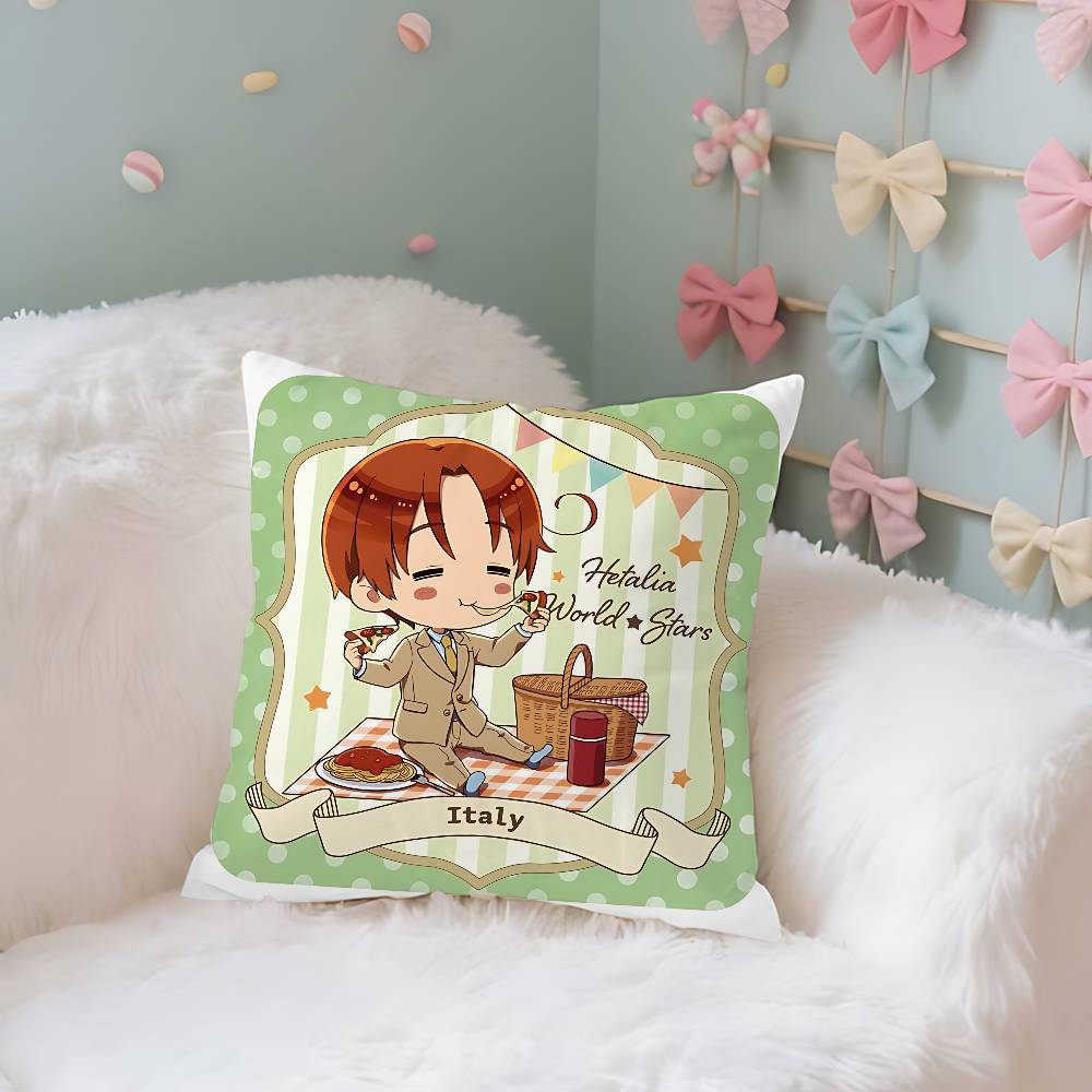 FunnyHhetalia World StarsS Case Plush Fabric Soft Pillowcase Double Sided Print Cushion Cover Household Gifts