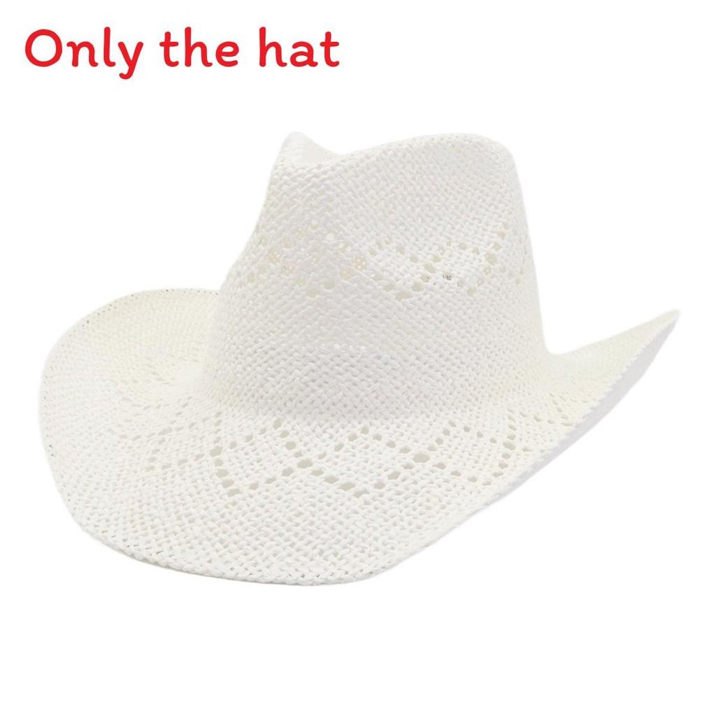Fashion Woven Straw Hat With Wide Brim And Strap Decoration For Daily Wear