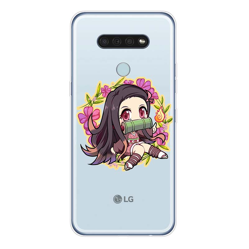 Forša Kimetsu No Yaiba priekš LG K92 K52 K62 K22 K71 K61 K51S K41S G8 G8S G8X V35 V50 V40 V50S V60 Q60 tālruņa futrālis