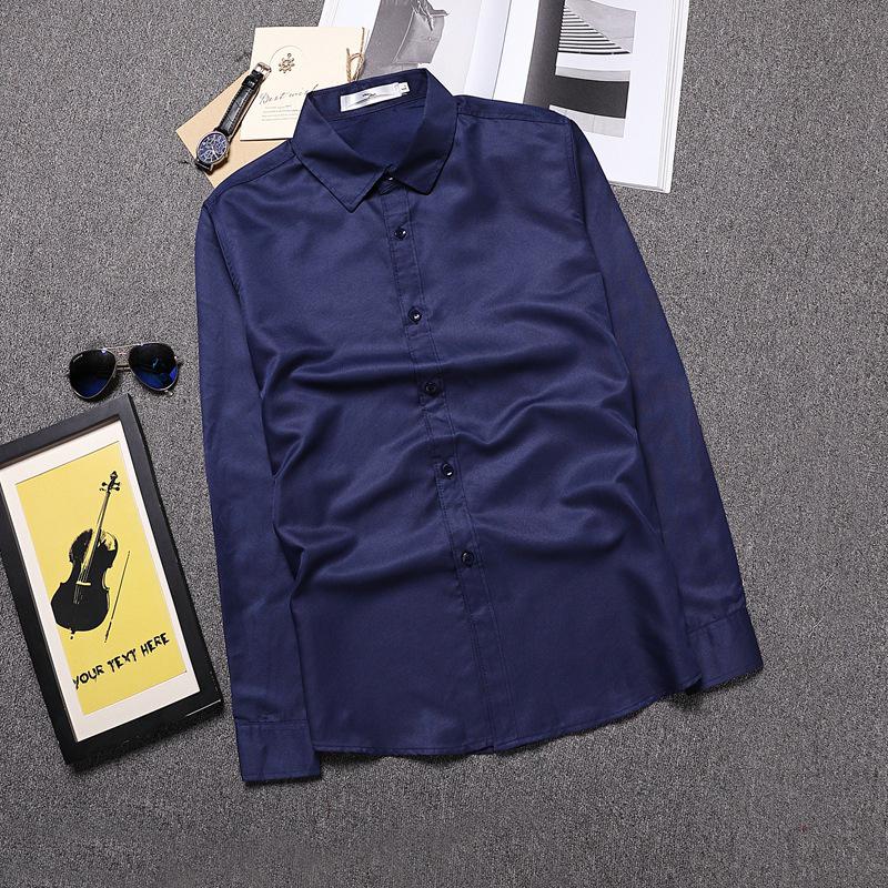 Men's Long Sleeve Solid Color Business Shirt - 2020 Spring Collection
