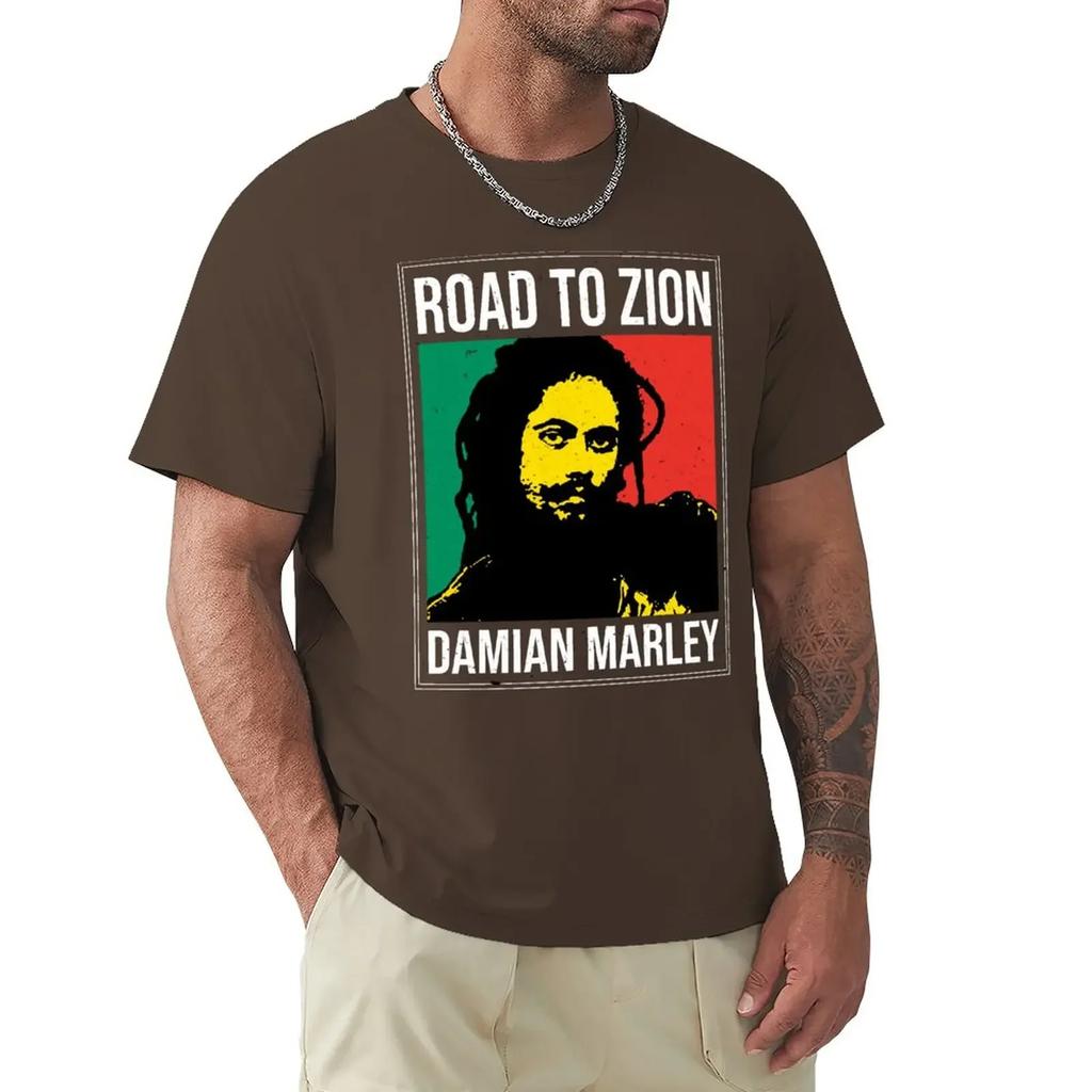 Road To Zion - Damian Marley T-Shirt Quick-drying New Edition Mens Graphic T-shirts Hip Hop