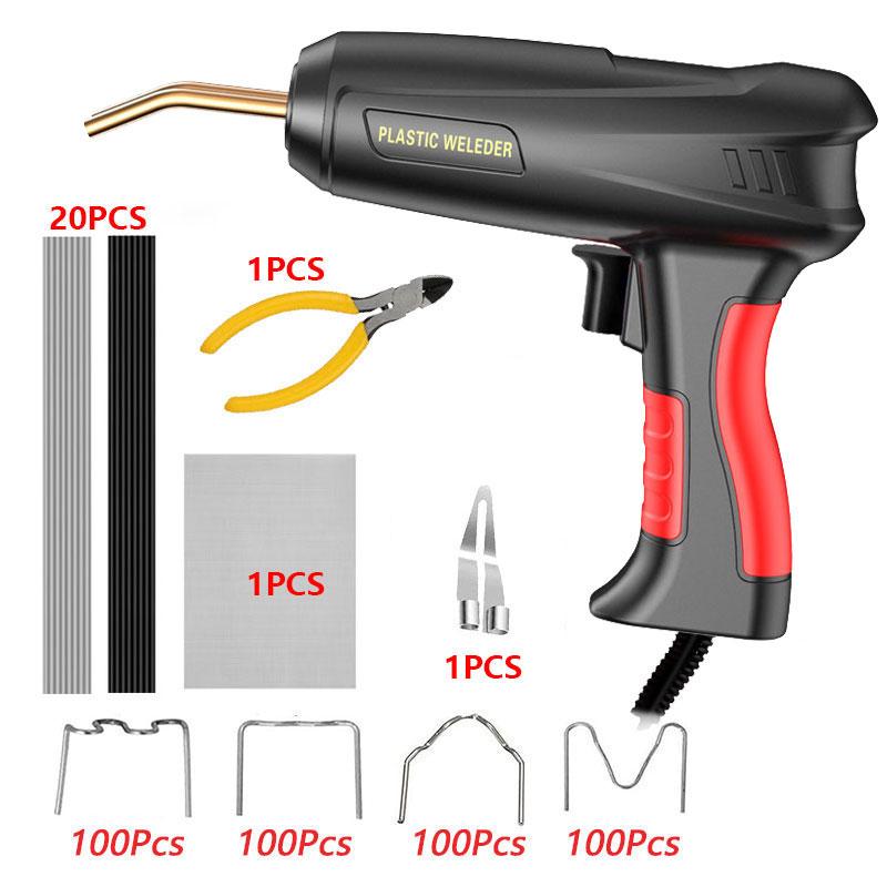 

200 Вт Горячий Сварочный Аппарат Ремонт Авто Кузова Бампера Пластиковые Трещины Набор Инструментов С Сварочным Гвоздем 2 в 1 Пластиковый Сварочный Пистолет 110V-US Plug