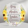 Sunflower Boss Lady Sign - 4x4 Inch Motivational Gift with Photography Utility