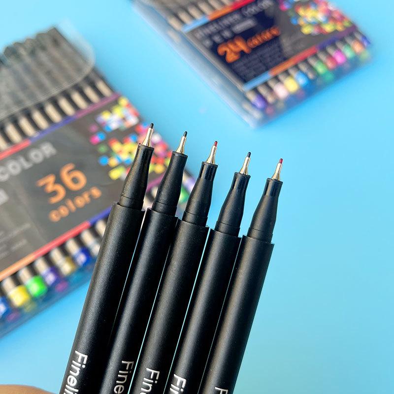 Color Fineliner Needle Point Pens - Water-Based, Art & Journal Drawing Pen Set