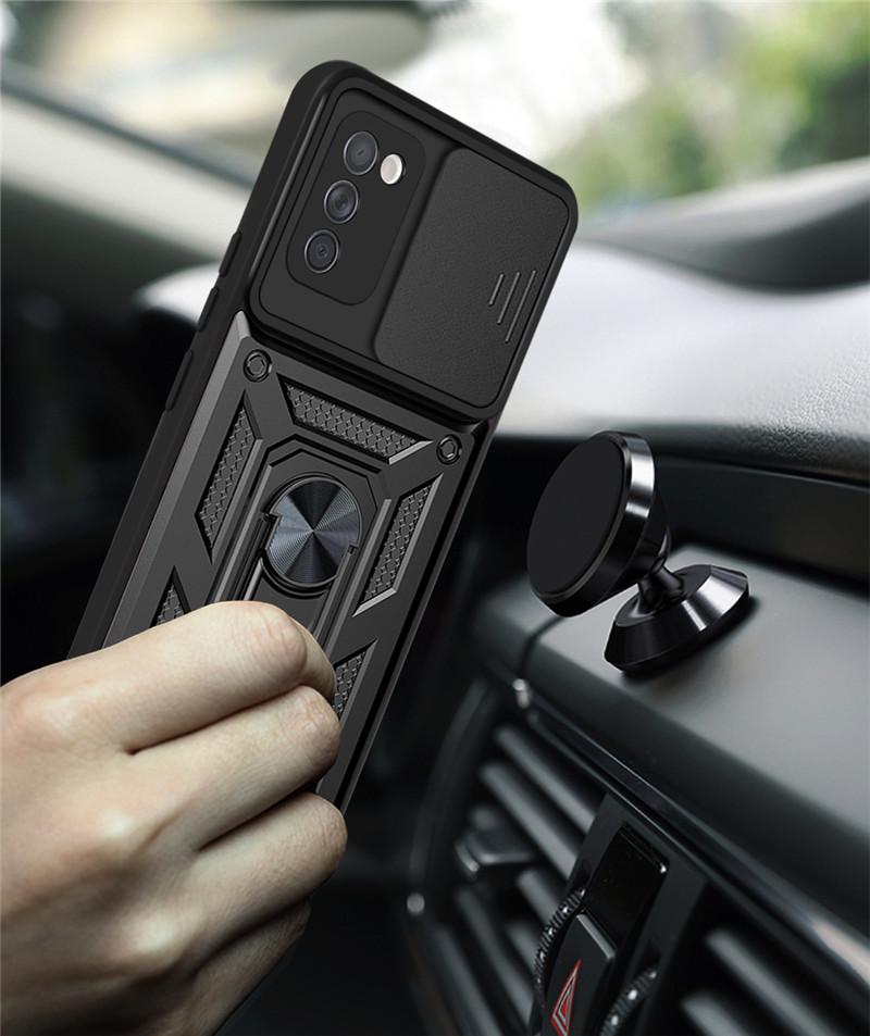 Case For Samsung Galaxy A02S A03S Magnetic Ring Holder Armor Shockproof  Camera Protection Phone Cover for Samsung A02S A 02S