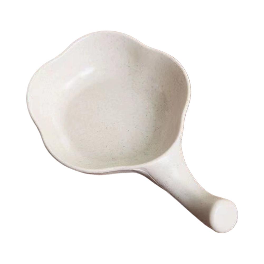 Mini Seasoning Bowl All-purpose Wheat Straw Seasoning Small Dish with Handle Sauce Vinegar Seasoning Dish Sauce Snack Plate 1pcs