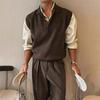 Men's Retro Luxury Knit Vest Waistcoat Sweater - Spring/Autumn Style