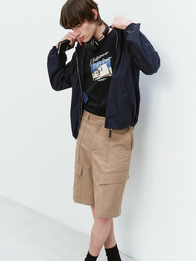 Deonseuteupomaen Low Rise Cargo Shorts Beige_M_Udpa4B321I2