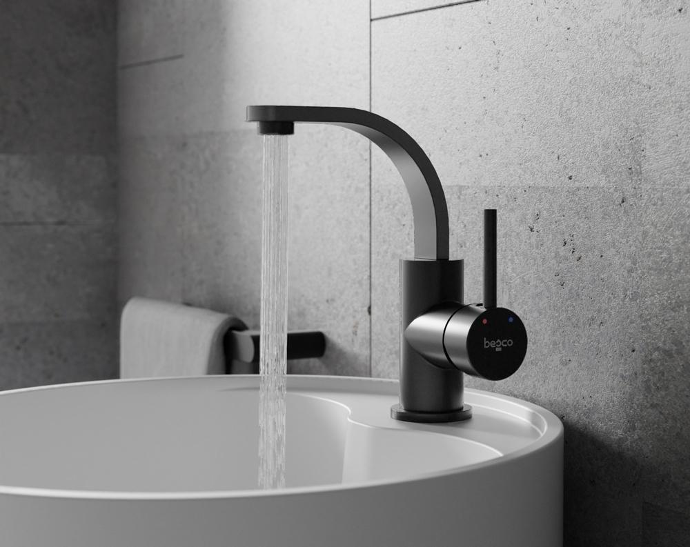 DECCO II Light Gold Low Washbasin Tap Besco