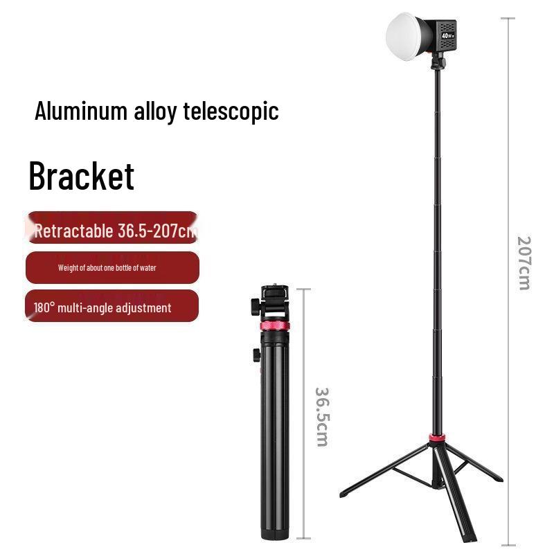 MT79 2m Aluminum Alloy Retractable Selfie Light Stand - Universal, Multi-Functional, Stable Lighting Adjustment