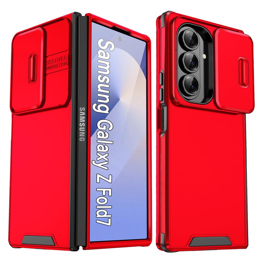 case for Samsung Z FOLD 7 6 5 4 Skin protection cover to prevent falls plain full coverage Two in one sliding window Shock Proof