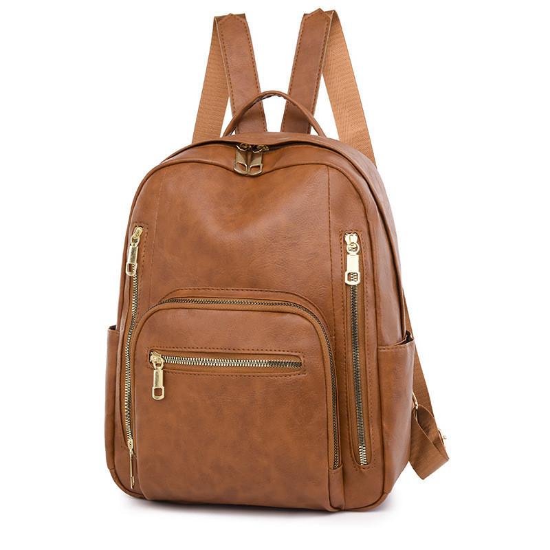 

IELGY Ретро-сумка, рюкзак большой вместимости, женский рюкзак с уникальным дизайном. коричневый