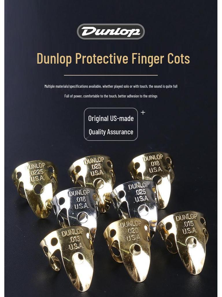 Dunlop Guitar Finger Cots - Brass/Nickel Silver Fingerstyle Picks 33R/37R (Right Hand)