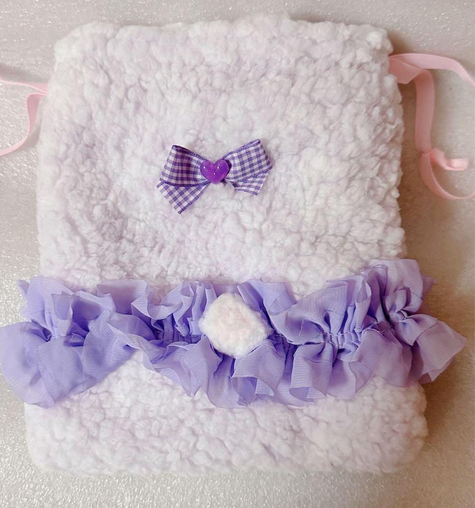 [USED] Rabbit Romantic Artist Teddy Bear Handmade Plush Pouch