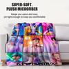 K Pop Flannel Blanket Demon Hunters Ultra Warm Soft Throw Blanket for Office Bedding Cover Plush Thin Quilt Holiday Decor Fans