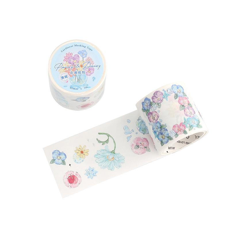 Xin's Lover Hot Stamping Silver Washi Tape - Glassy Dream Series Decorative Stickers (4 Styles)