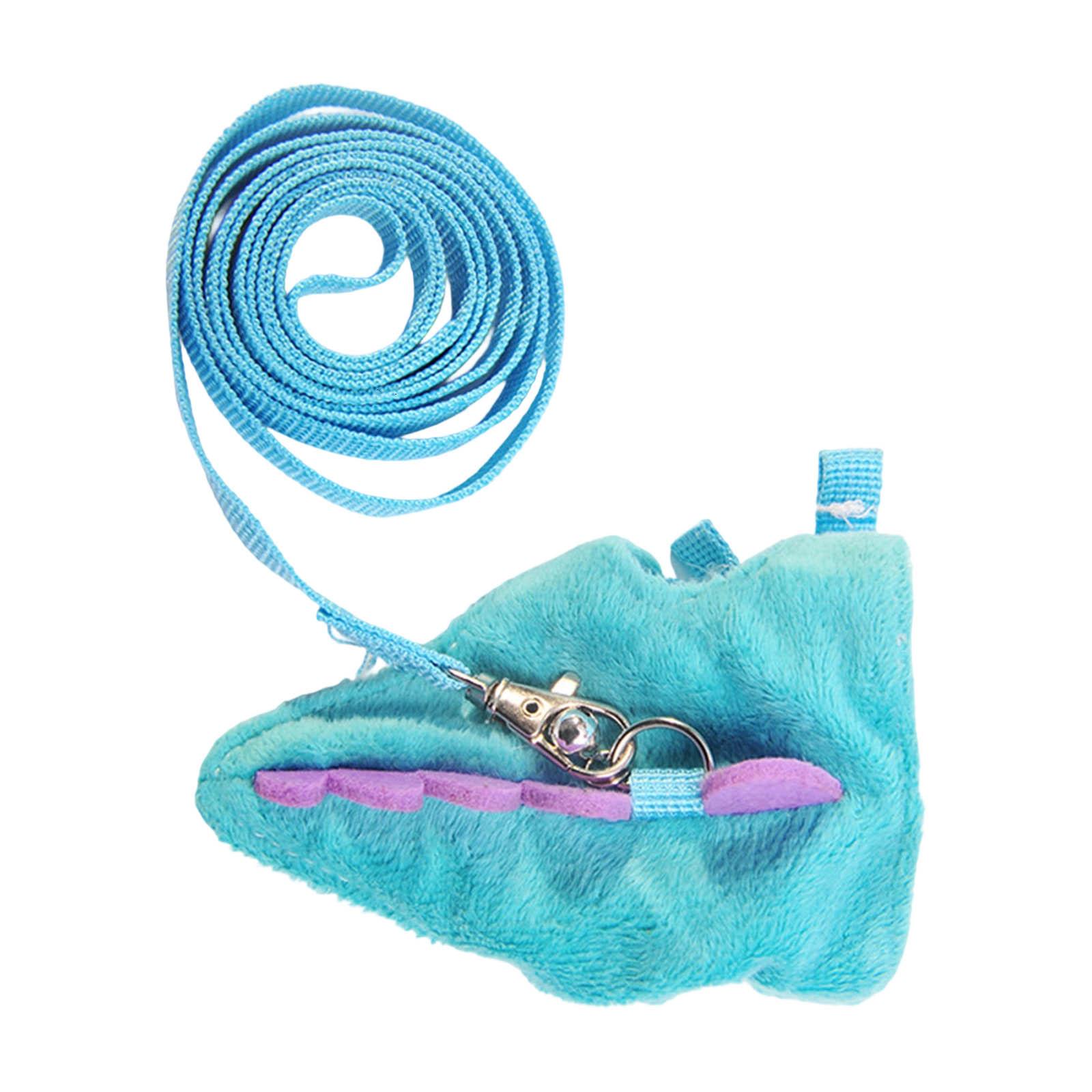 

Набор шлейки и поводка для хорька, безопасный колокольчик, жилет для мелких животных для щенка и других питомцев, прогулочный поводок синий