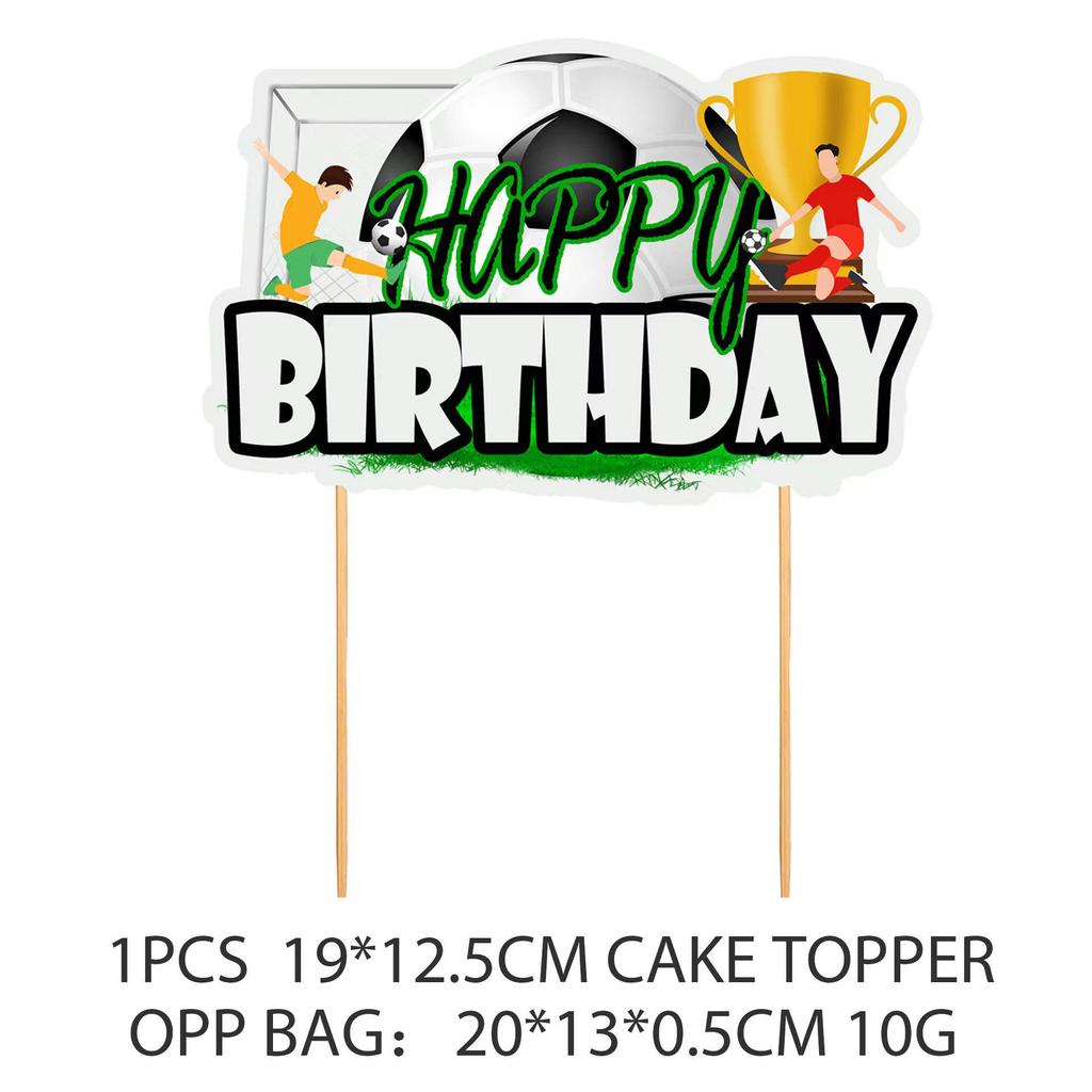 Football Birthday Party Decor Set: Plates, Cups, Tablecloth, Cutlery, Backdrop, Banner & Balloons.