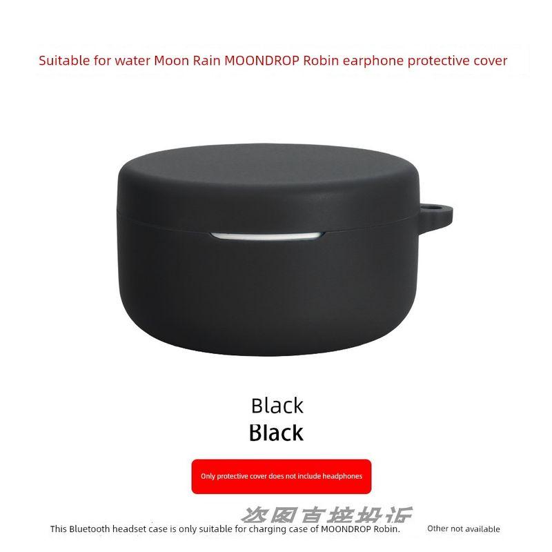 

Soft Cover Charging Warehouse Storgage Bag Integrated Earphone Sleeves Protective Shell Earphone Shell Simple Shatter-resistant Scratch-Resistant Water Moon Rain Robin Black protective sleeve