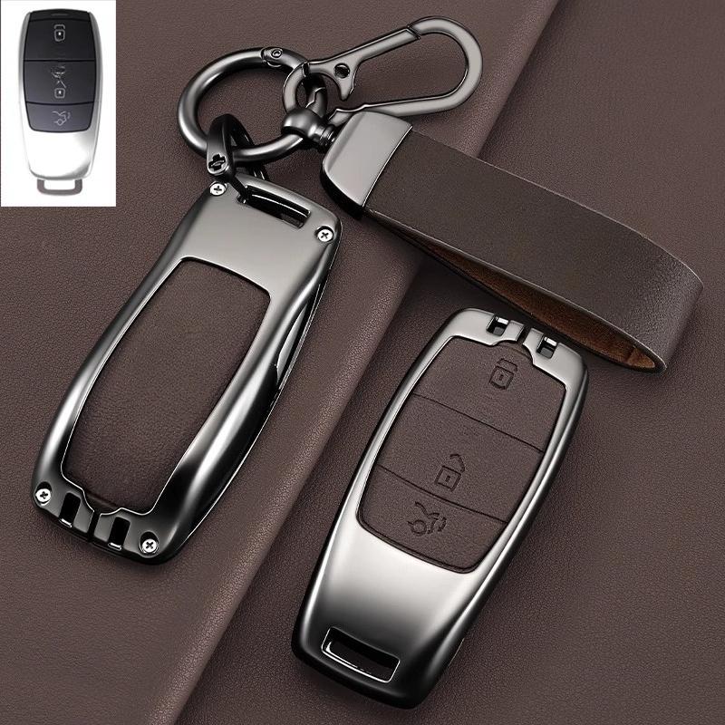 For Mercedes Benz new key protection case C260L shell E300L buckle A200L car glass/GLB/GLC/GLE high-end feel