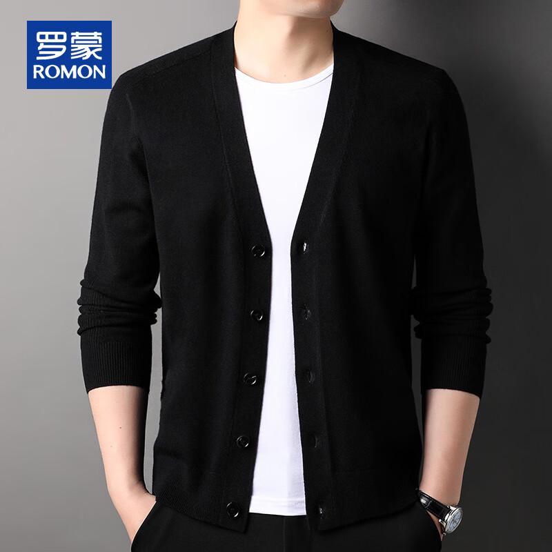 ROMON Men's V-Neck Knitted Cardigan