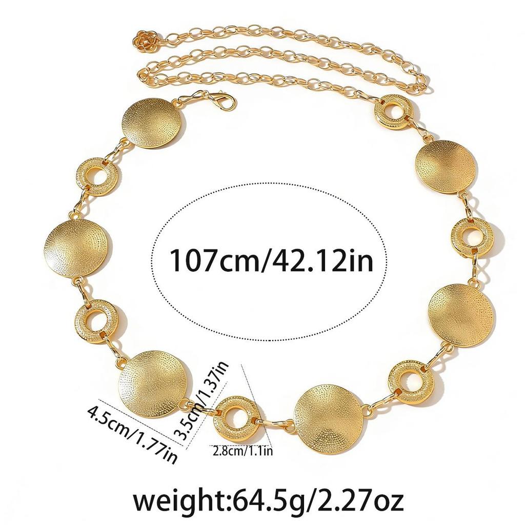 Bohemian Retro Metal Waist Chain for Women - Ethnic Style Body Jewelry